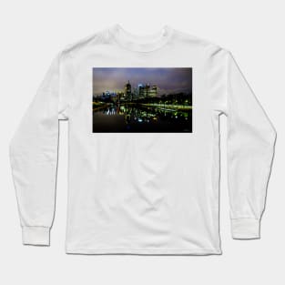 Melbourne Skyline from the Swan Street Bridge, Melbourne, Vic, Australia. Long Sleeve T-Shirt